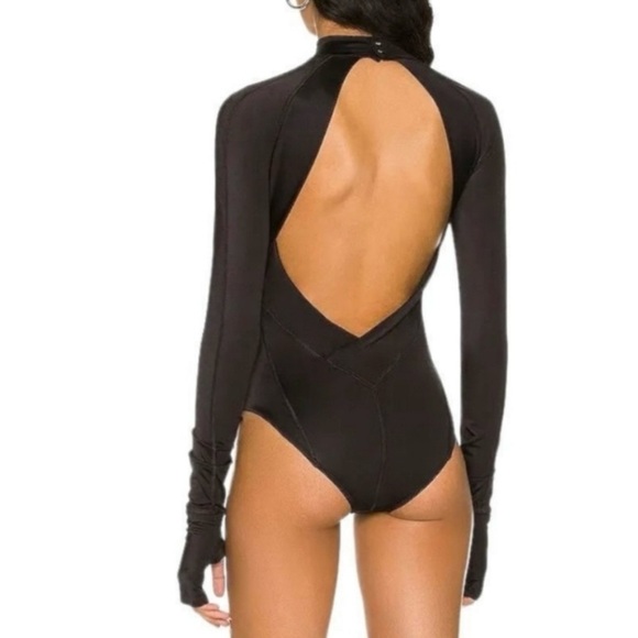 NWT Revolve HAH We Are Hot As Hell Gloves Off Bodysuit in Noir, Size Large - Picture 3 of 14